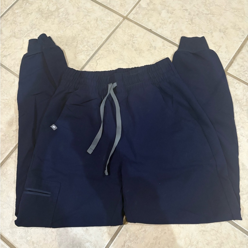 Figs Blue Track Pants Joggers High Waisted XS Regular Length